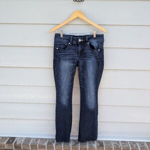 American Eagle Jeans Size 8 Blue Mid Rise Kick Boot Flare 5 Pockets Cowgirl